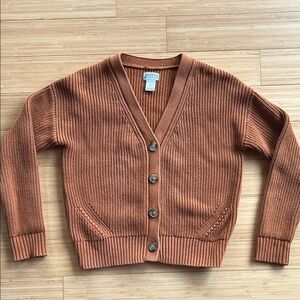 Duluth Trading Co Rust Cardigan Sweater